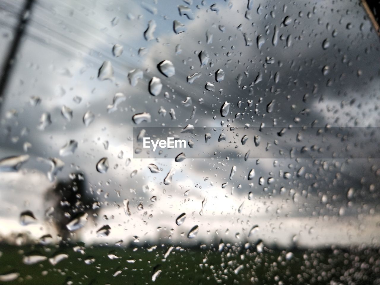 Raindrops on glass window