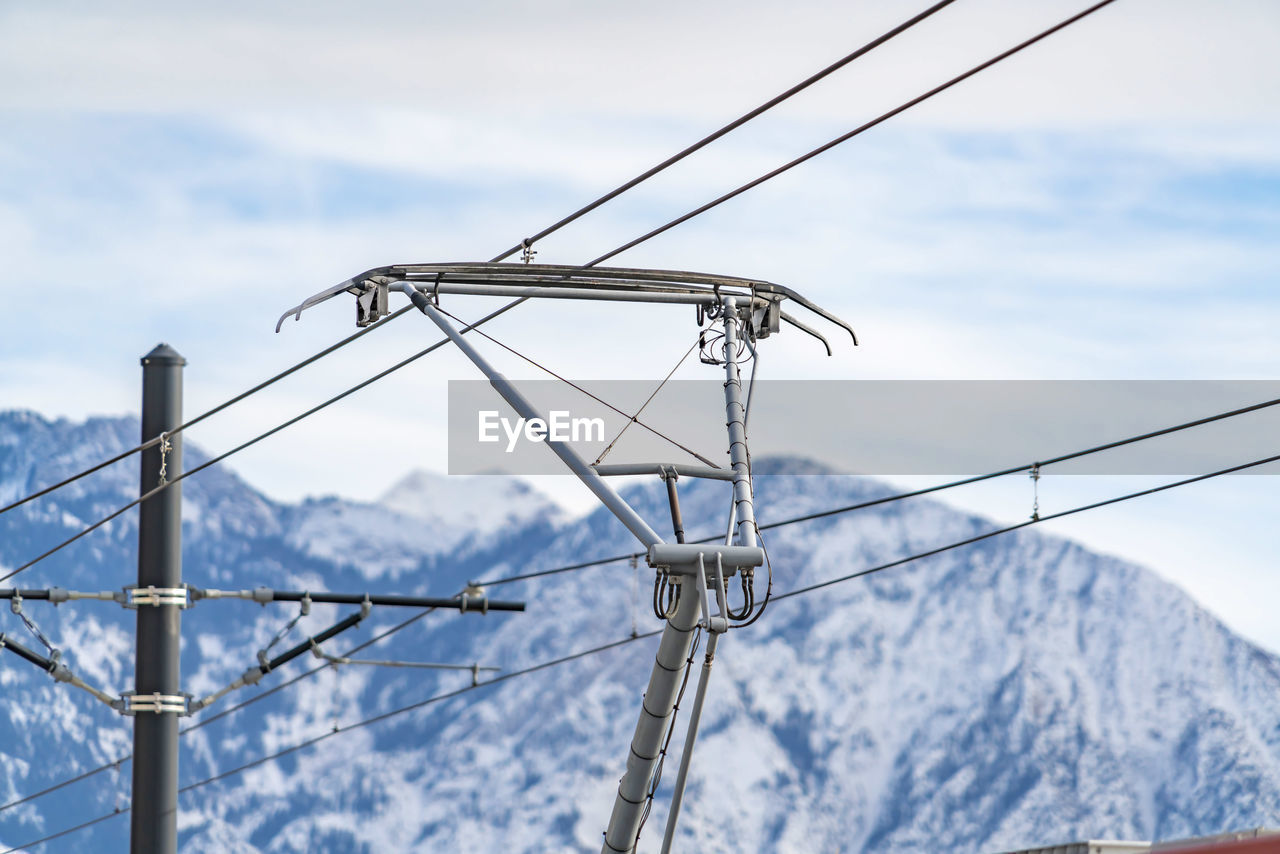 LOW ANGLE VIEW OF CABLES AGAINST SKY