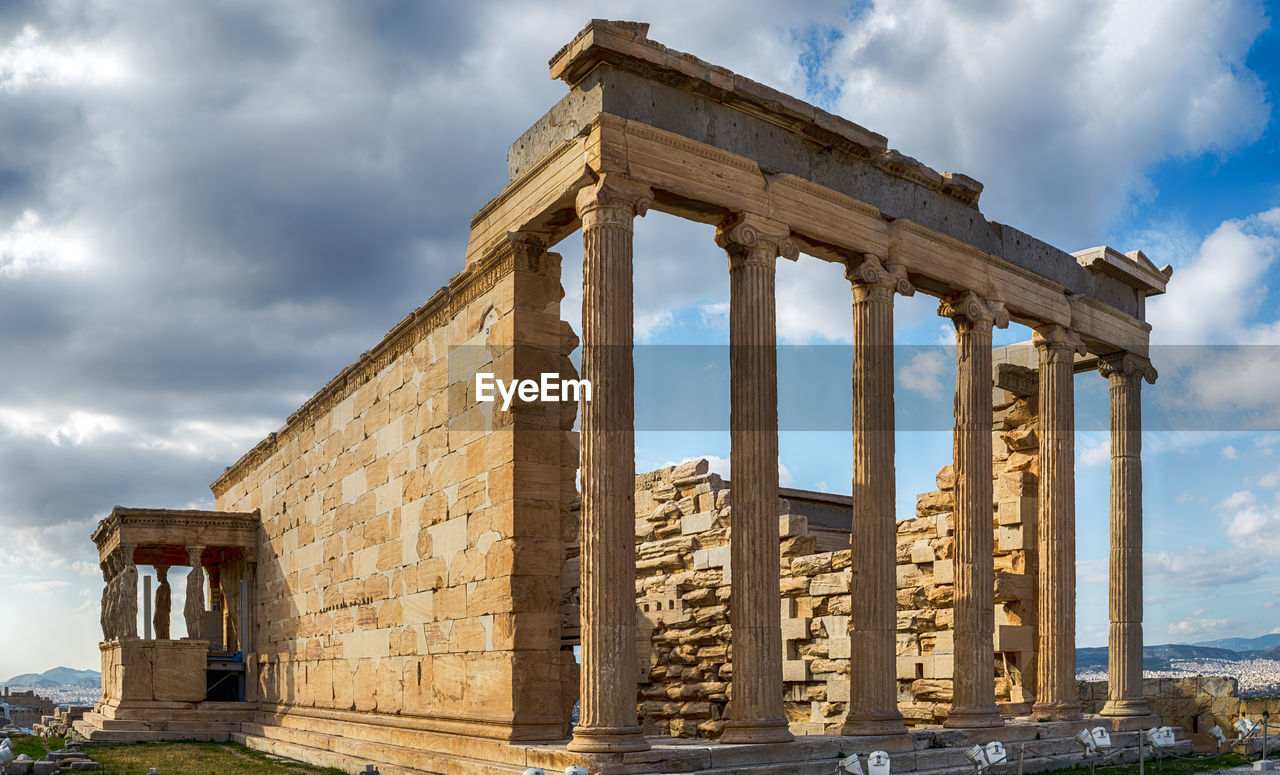 Athens, greece - febr 13, 2020. view of temple of athena nike is a temple on the acropolis of athens