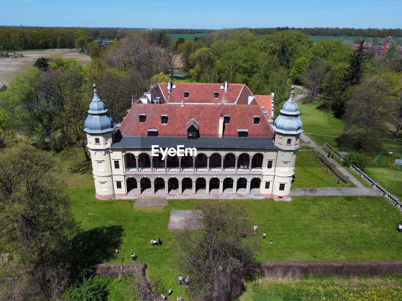 HIGH ANGLE VIEW OF HISTORICAL BUILDING