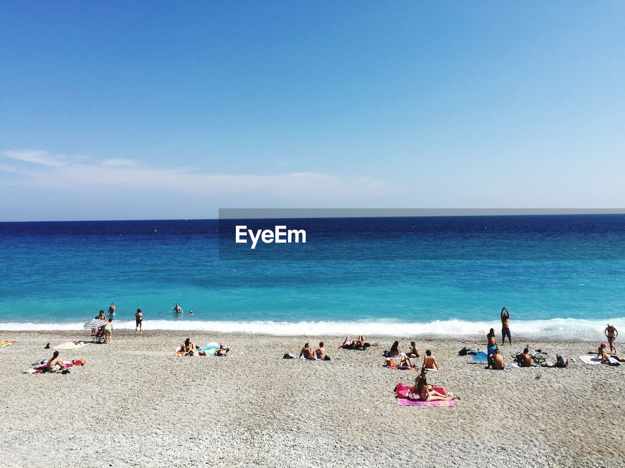 Tourists on beach