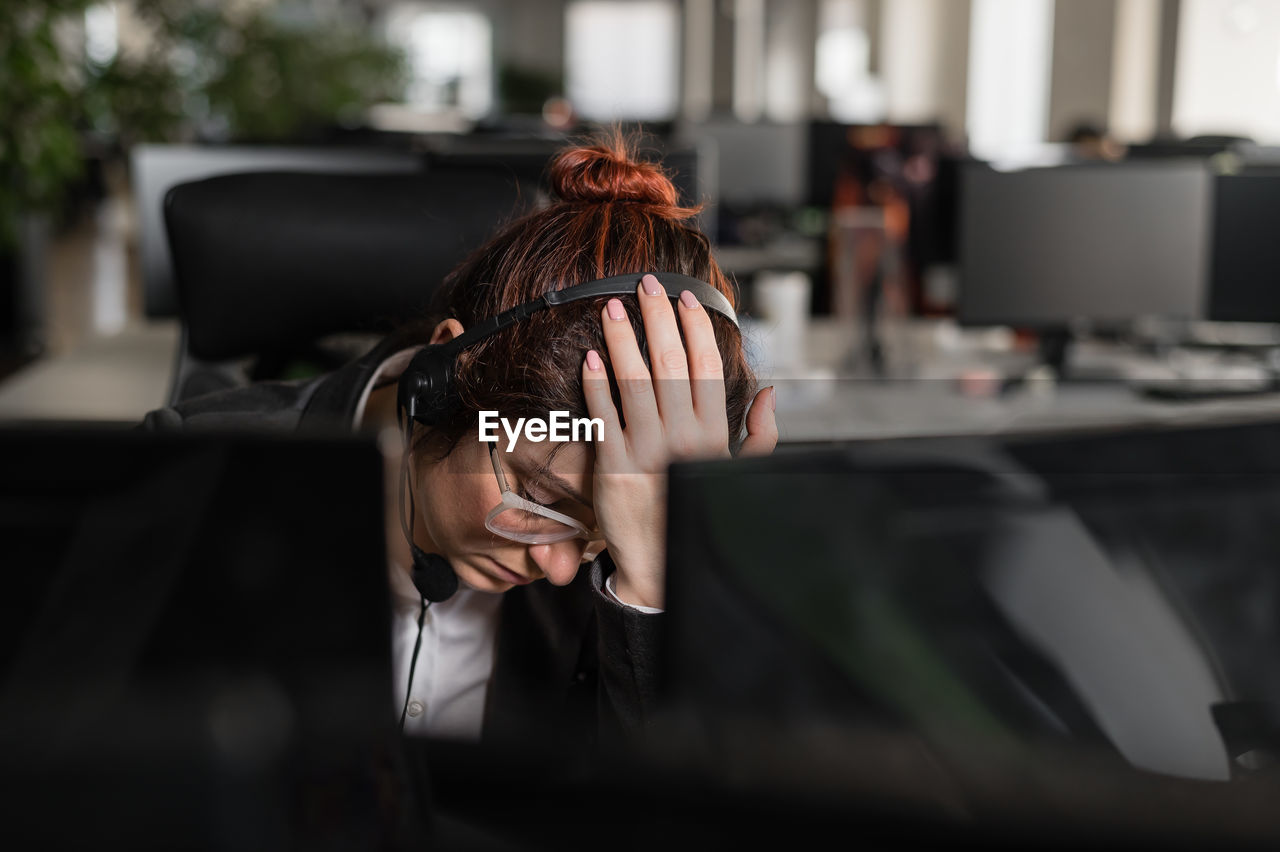 Midsection of woman working