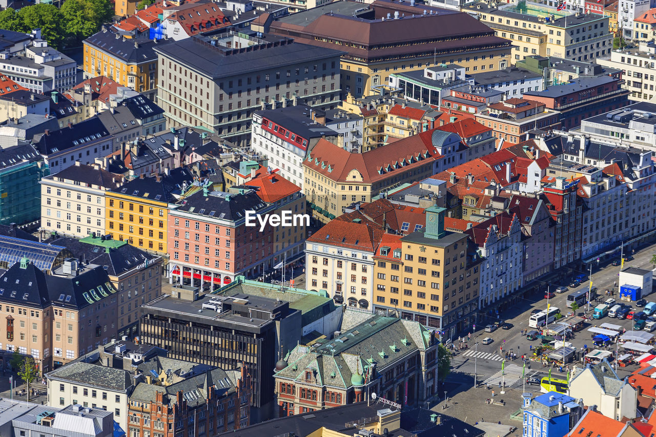 View at the city bergen in norway