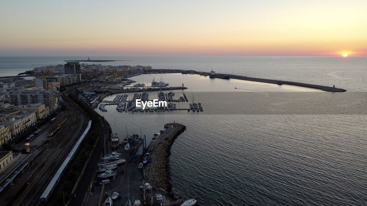 HIGH ANGLE VIEW OF SEA AGAINST SKY