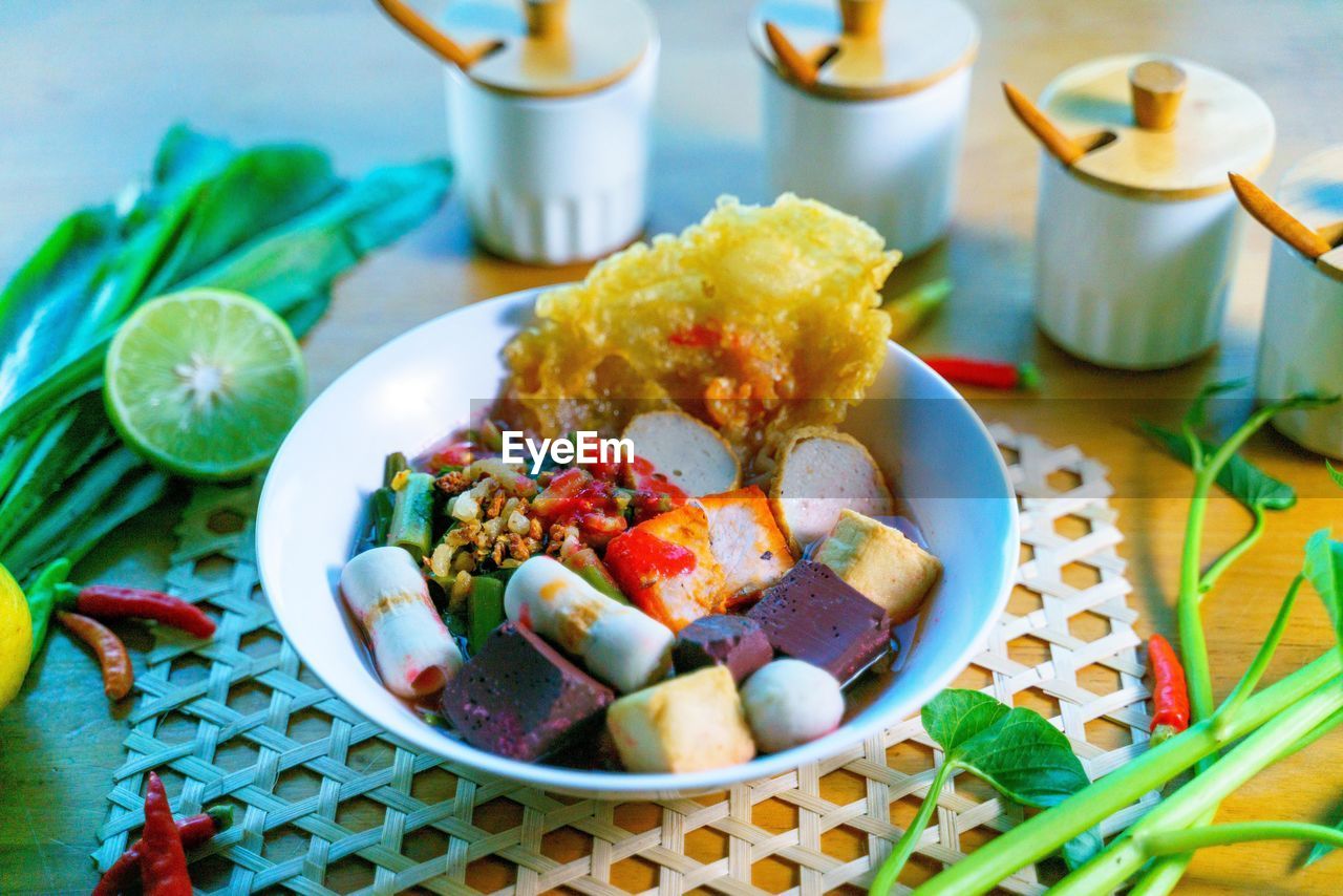 close-up of food in plate