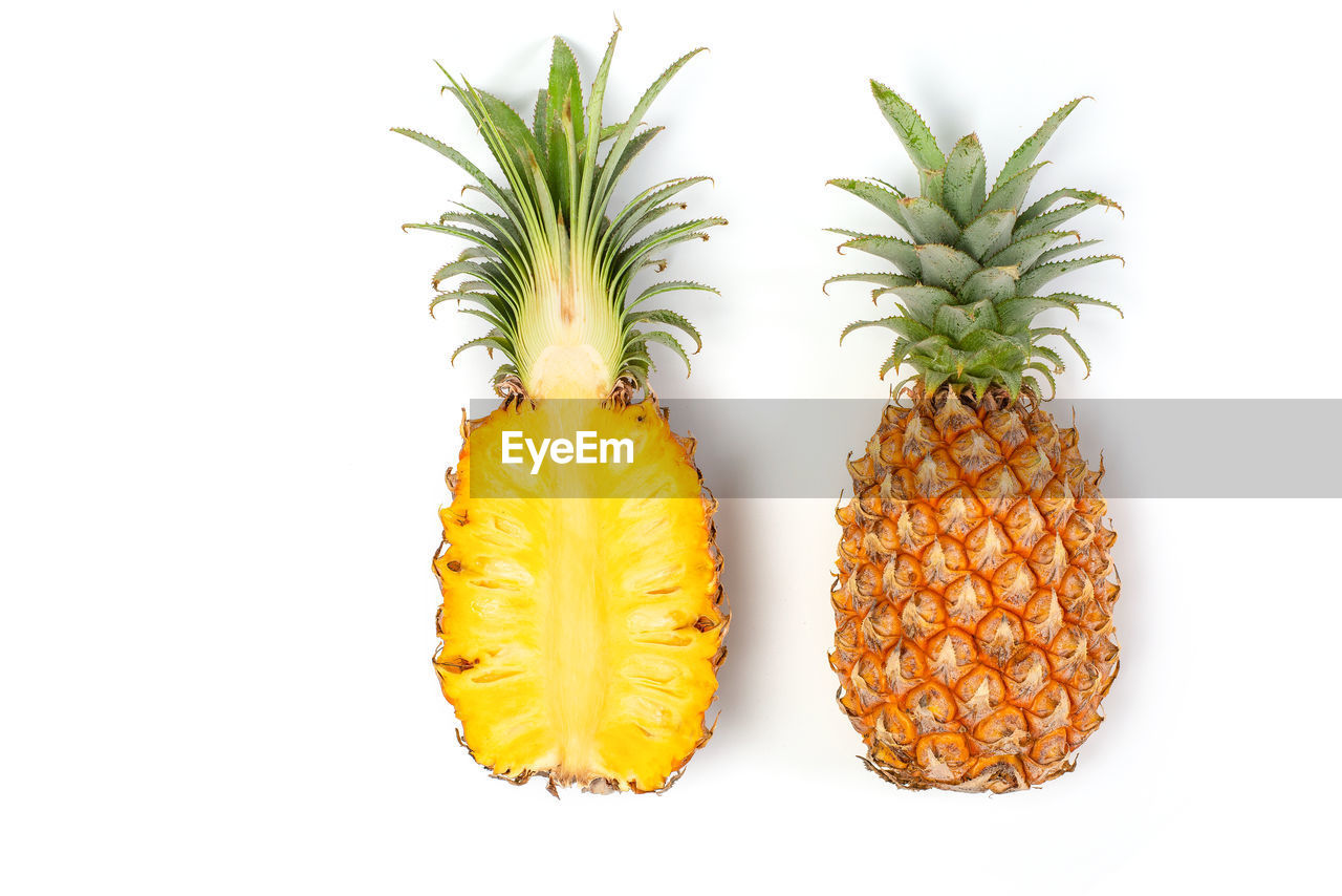 Isolated of pineapple on white background