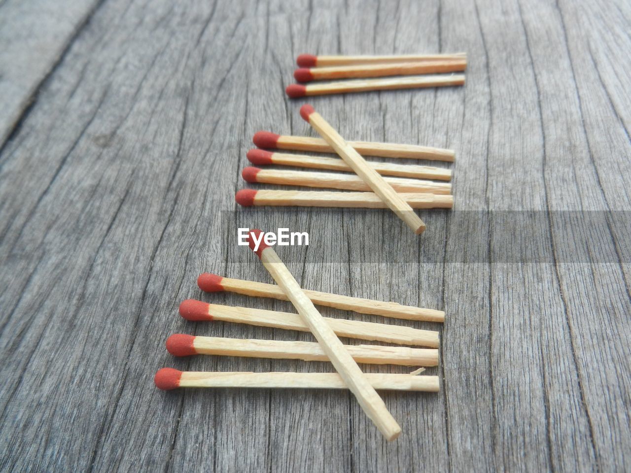 Thirteen matches lucky numbers on wood