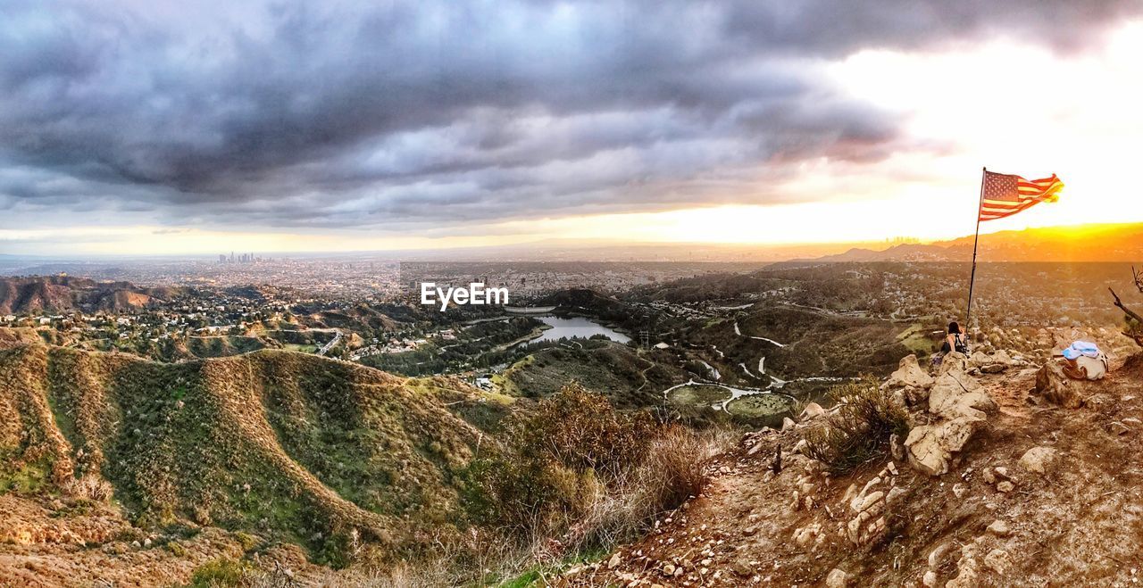 AERIAL VIEW OF DRAMATIC SKY