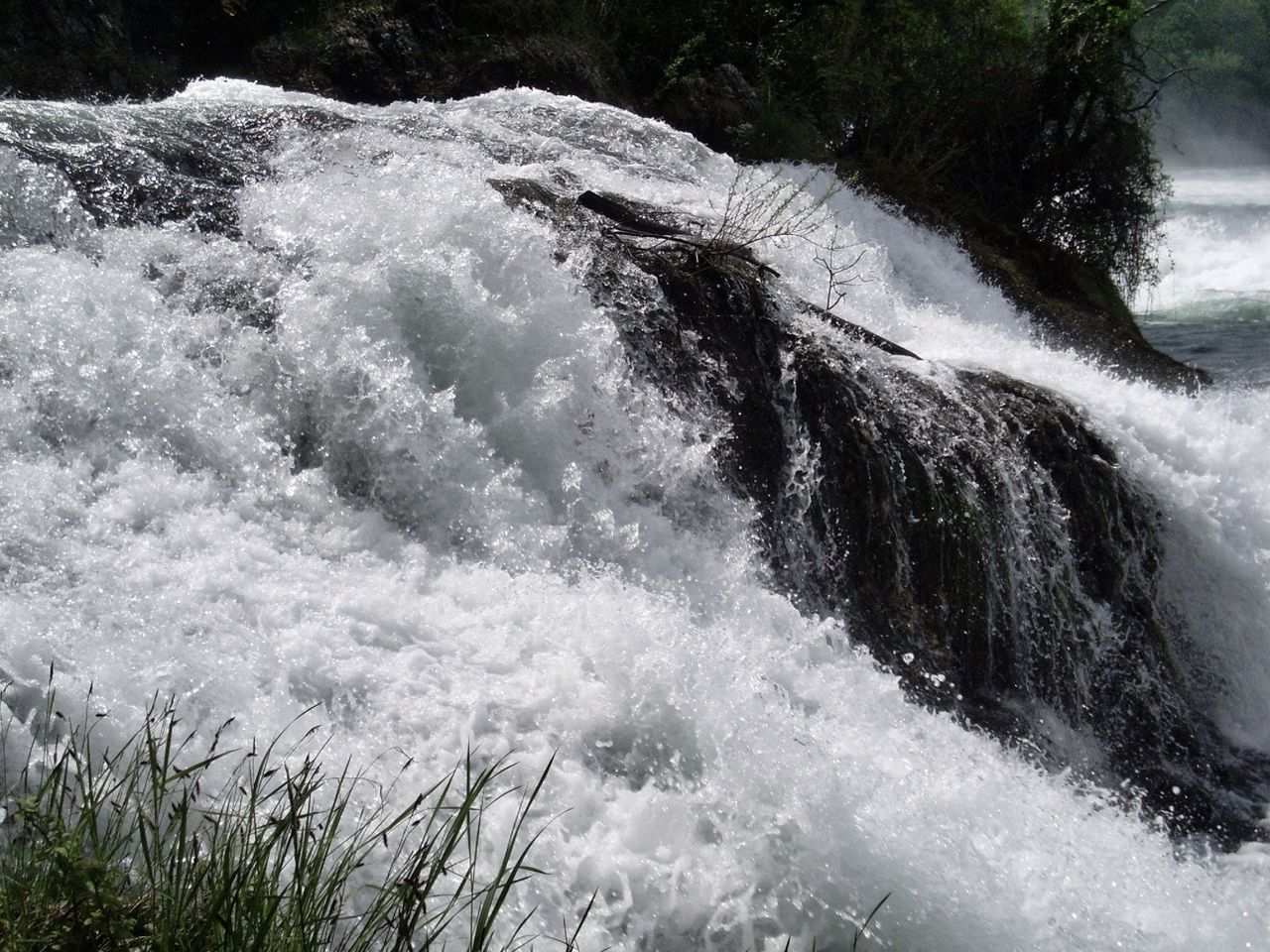 Scenic view of waterfall