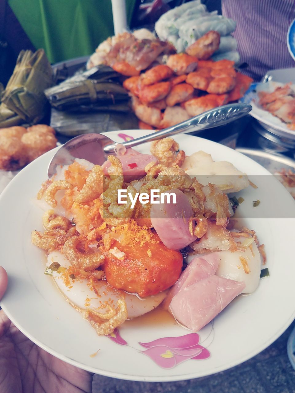 Close-up of food in plate on table