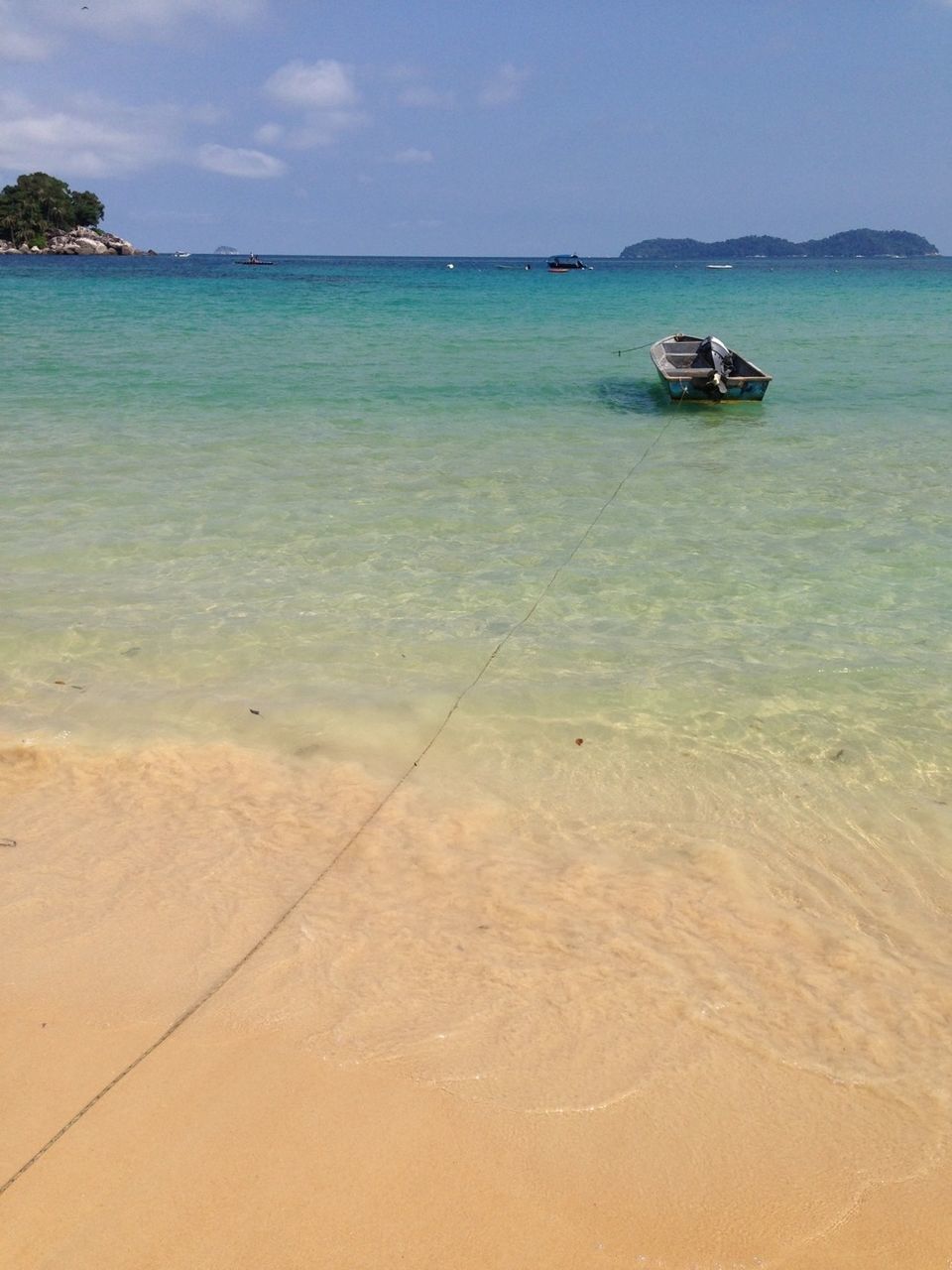 Boat near sea shore