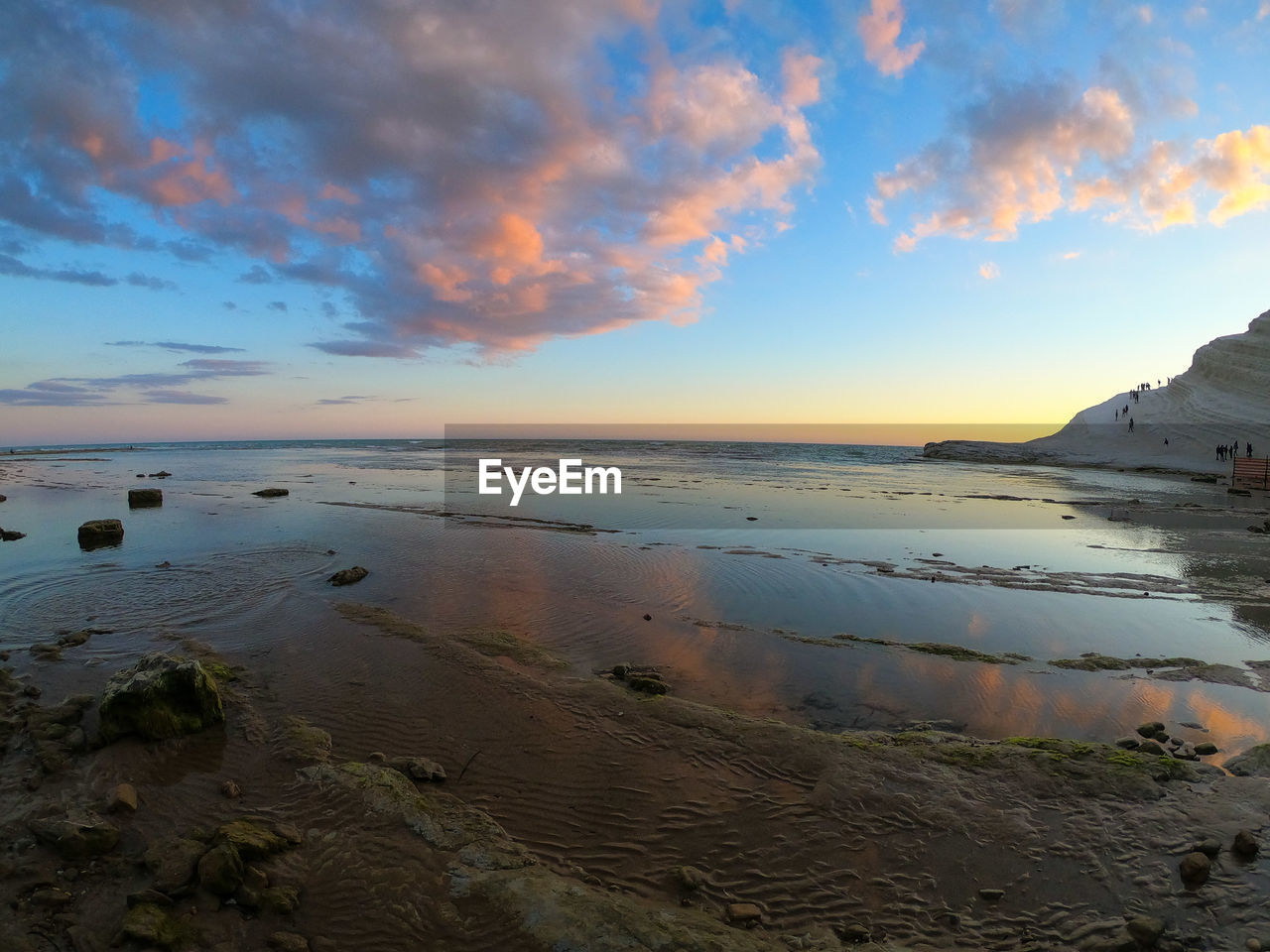 SCENIC VIEW OF SEA DURING SUNSET
