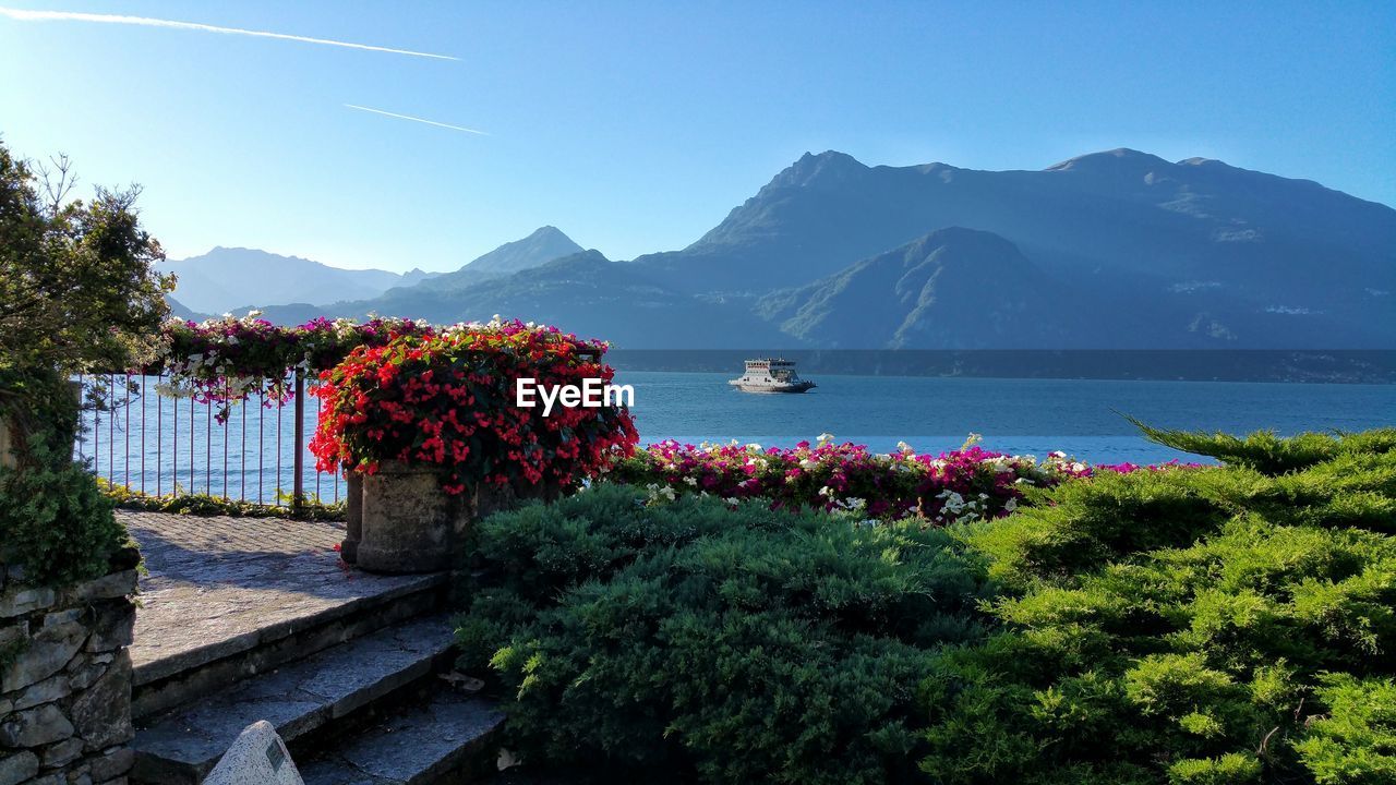 Scenic view of mountains against clear sky