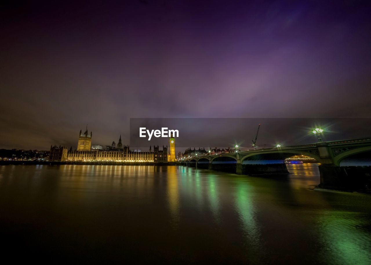 VIEW OF ILLUMINATED CITYSCAPE AT NIGHT