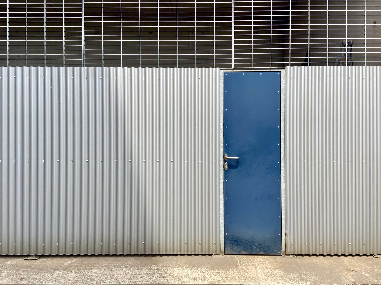 Closed door of building