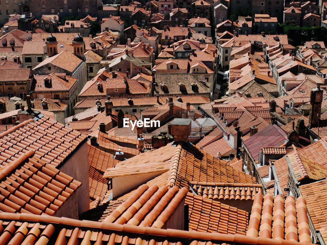 Full frame shot of houses on sunny day