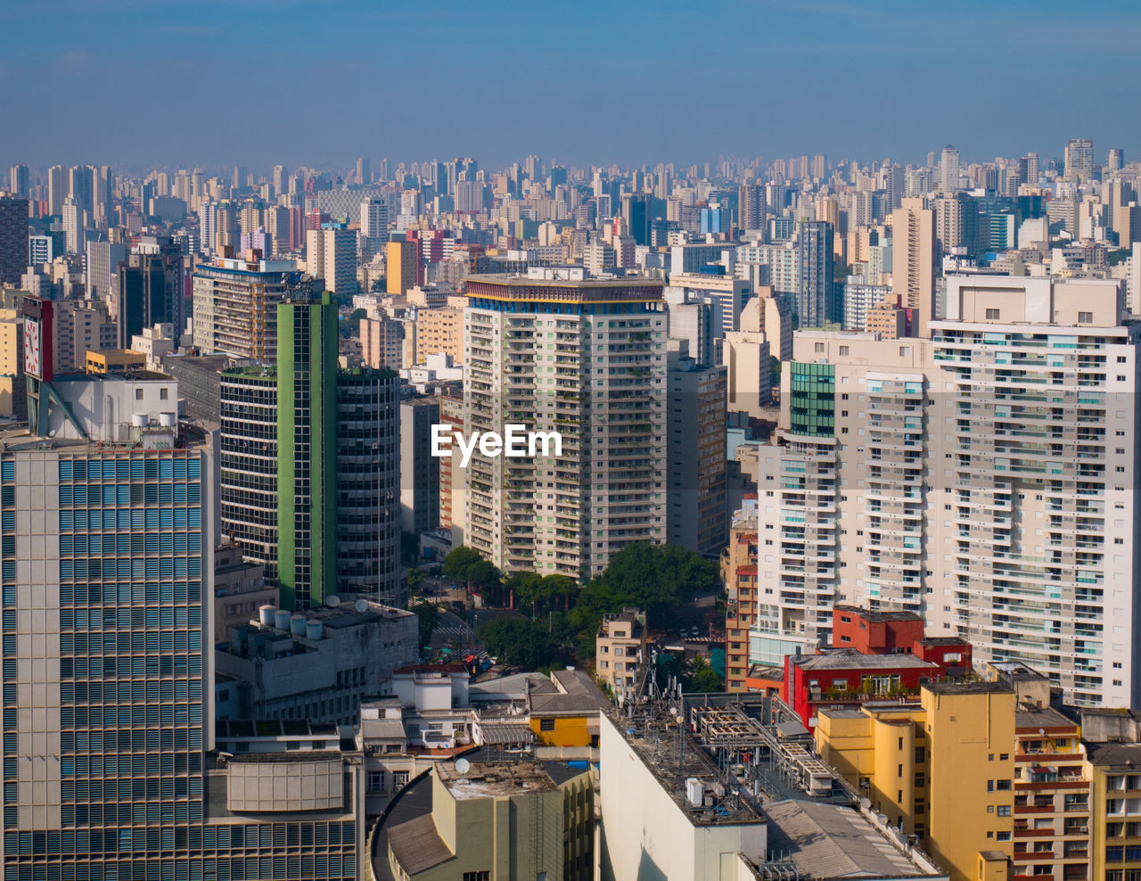 Panoramic view of sao paulo city downtown.