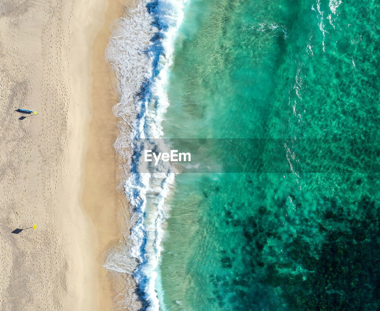 High angle view of beach