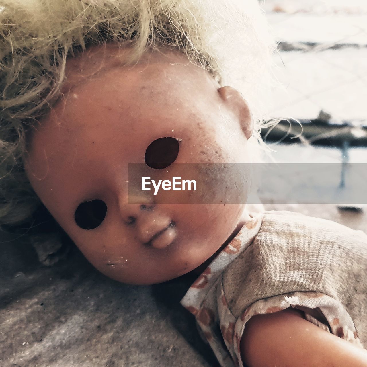 Close-up of broken doll