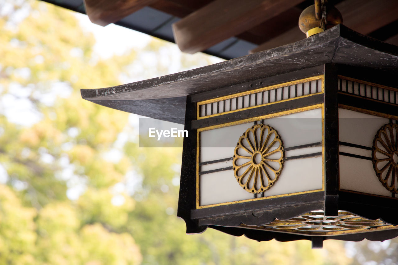 Lamp decoration of meiji shrine, tokyo, japan