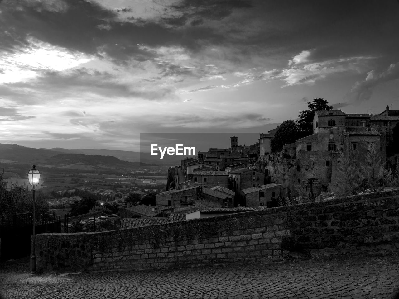 Landscape.view from orvieto at dusk