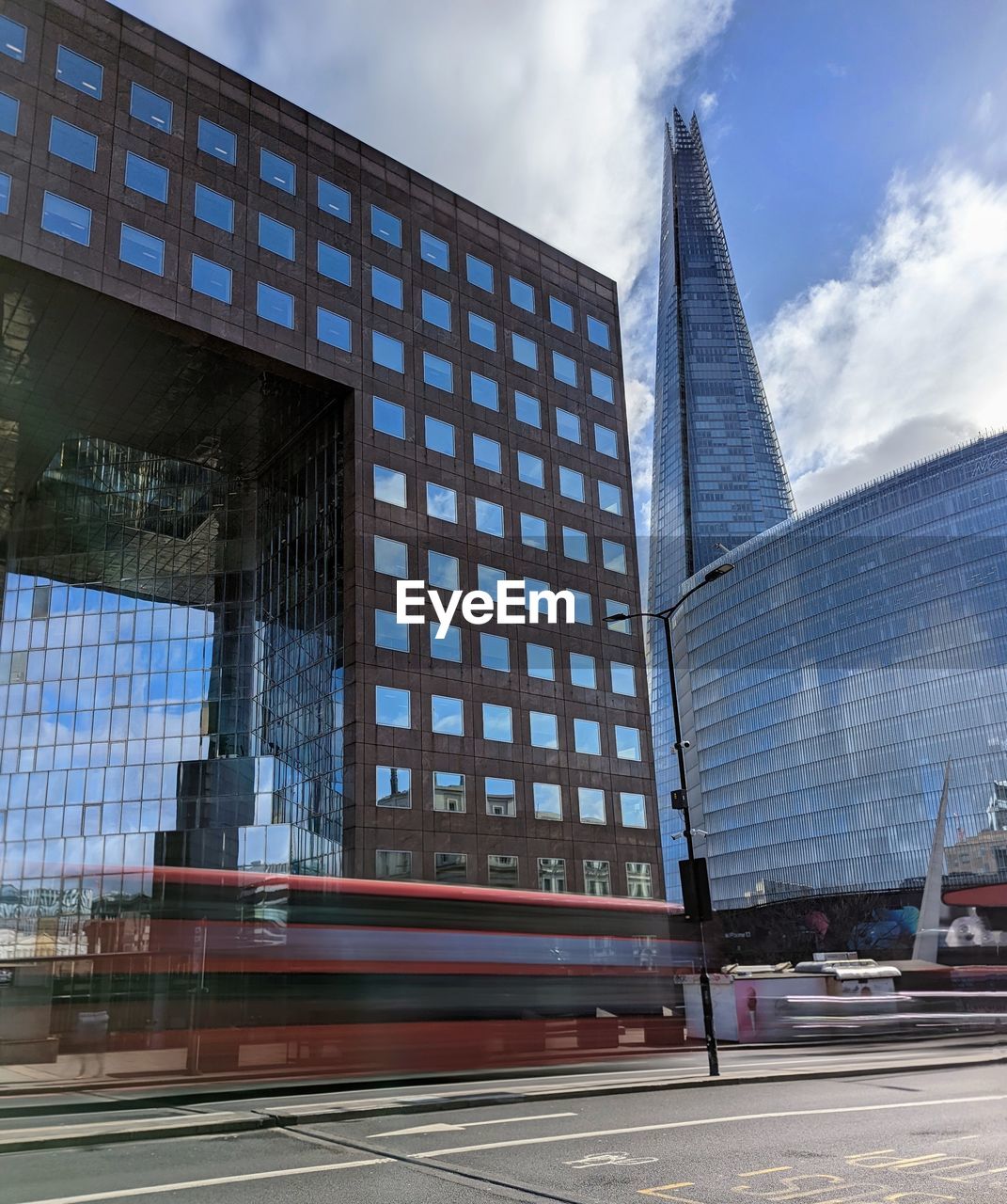 Low angle view of skyscraper against sky