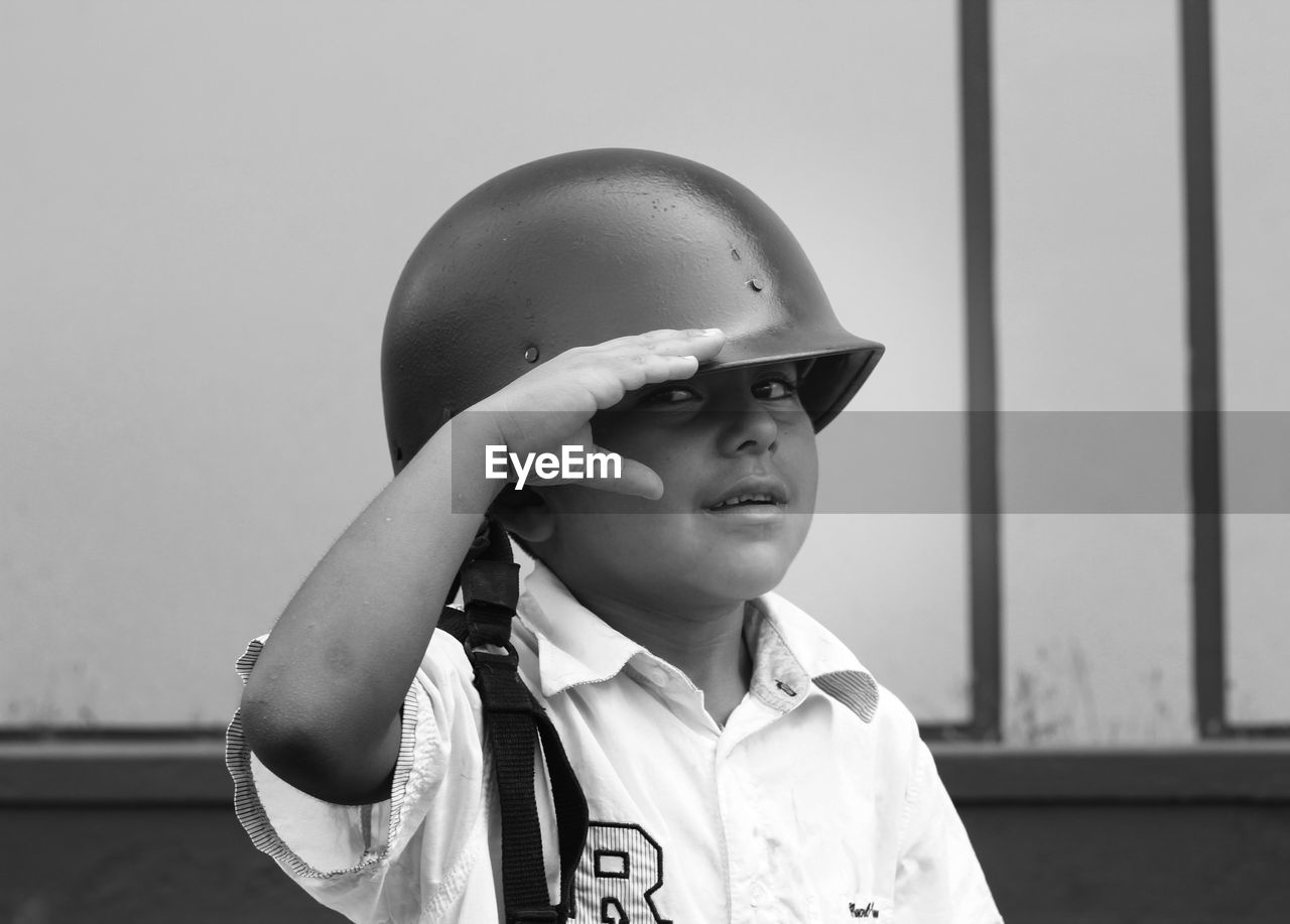 Portrait of boy looking away