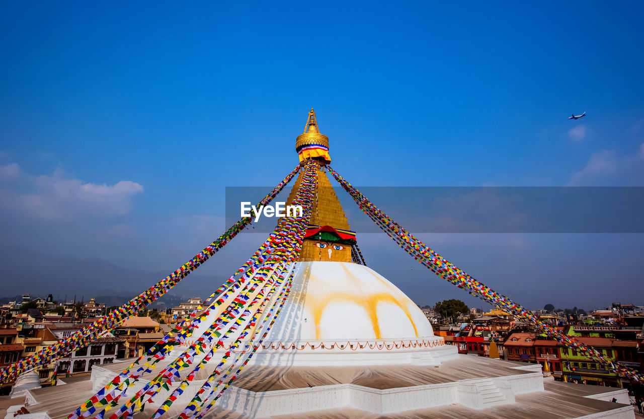 View of boudhanath pagoda,and registration,world heritage site in kathmandu, nepal.