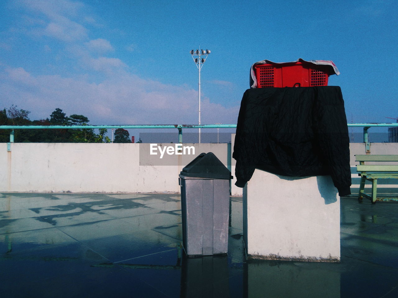 Close-up of clothes against the sky