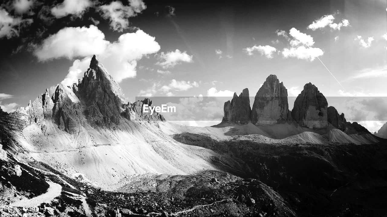 Landscape with mountain range against the sky