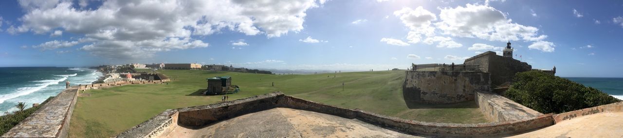 VIEW OF SEA AGAINST CLOUDY SKY