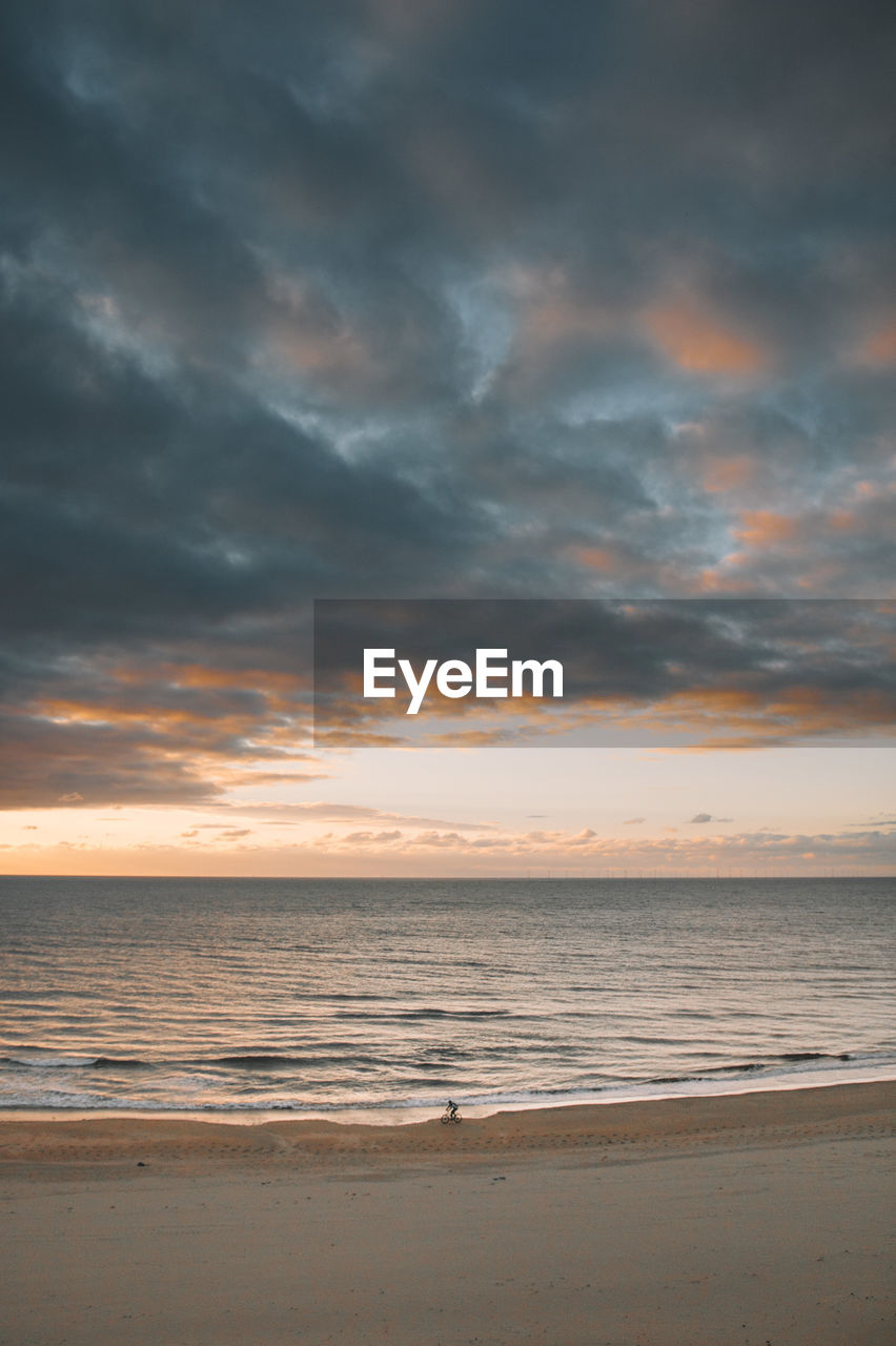 View of sea against cloudy sky