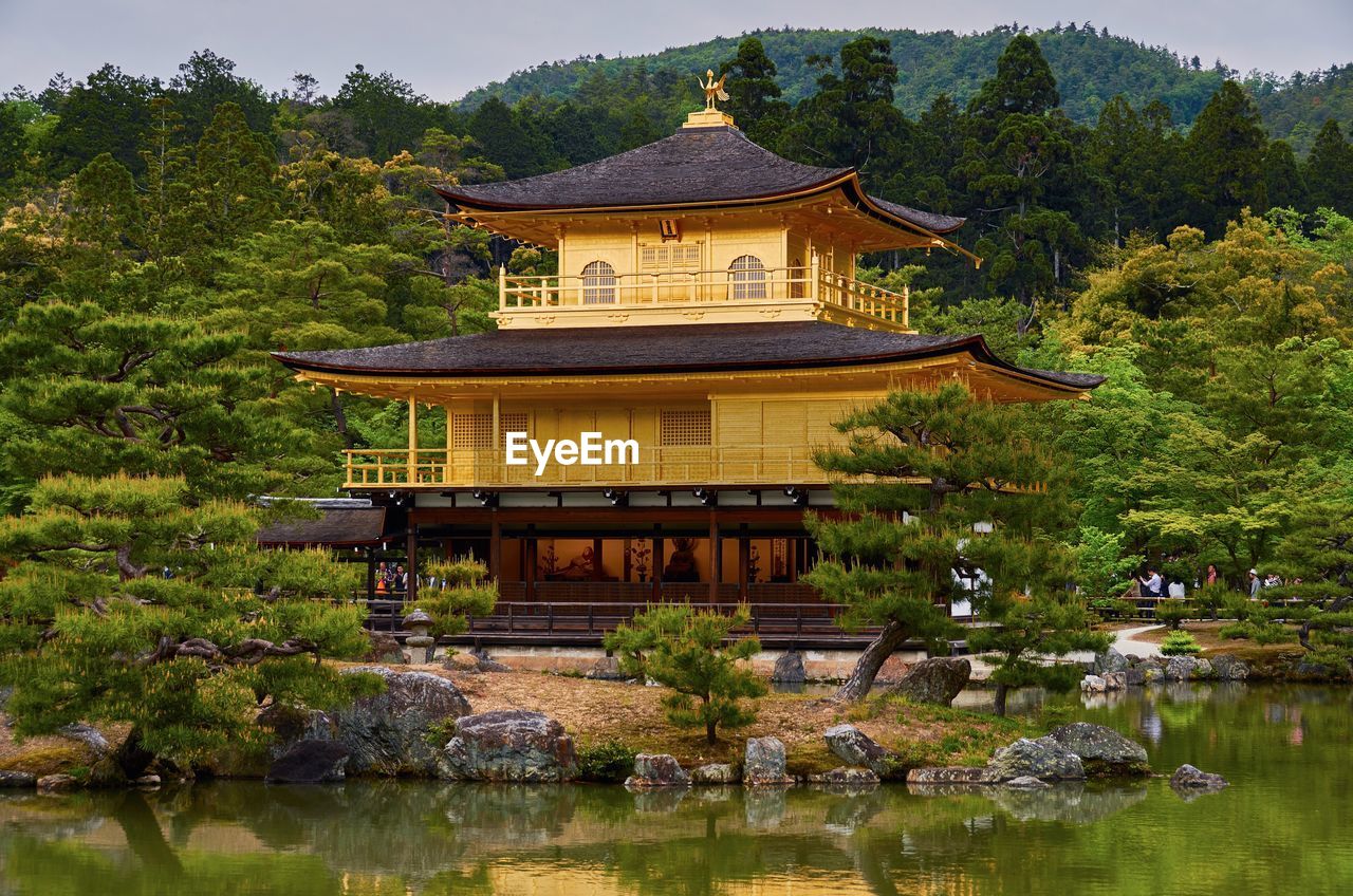 Kinkaku-ji-temple amidst trees