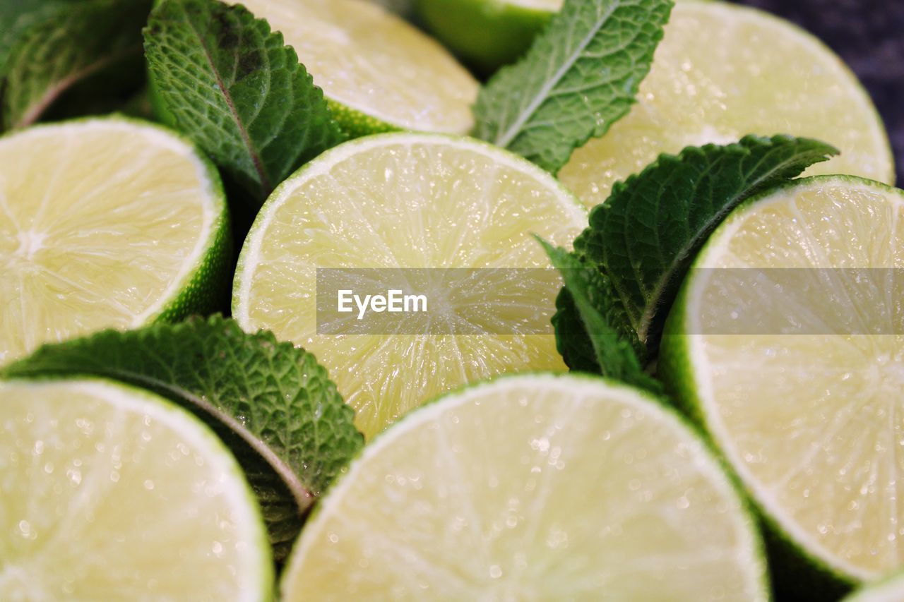 Close-up of fresh limes