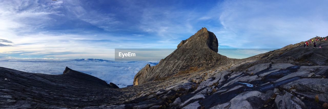 Panoramic view of mountains against sky