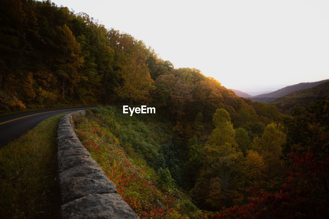 Scenic view of mountains against clear sky