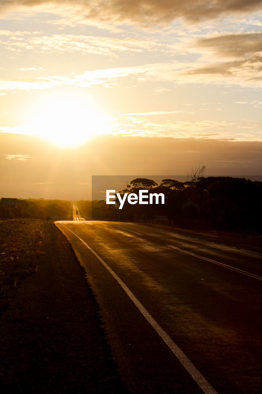 Road at sunset