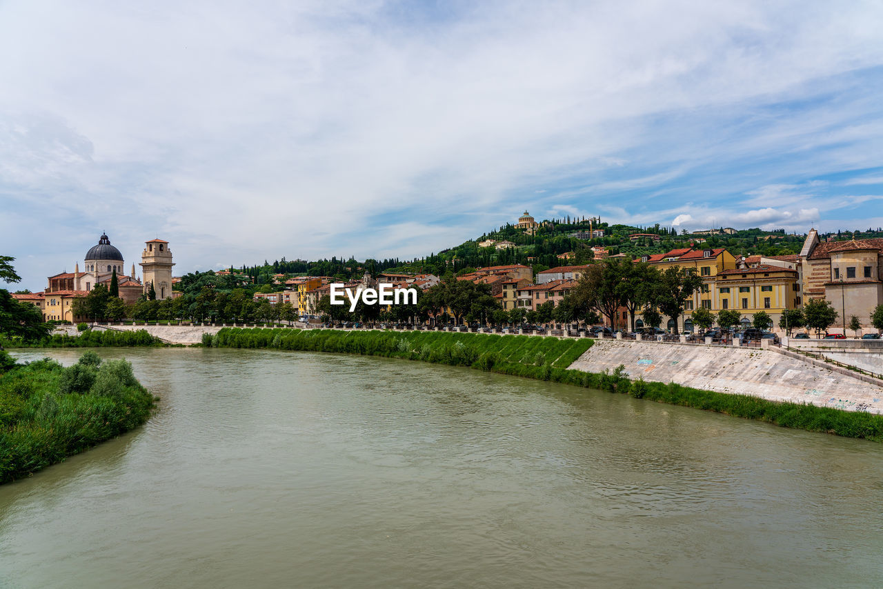 Panoramic view of the old town of verona in italy.