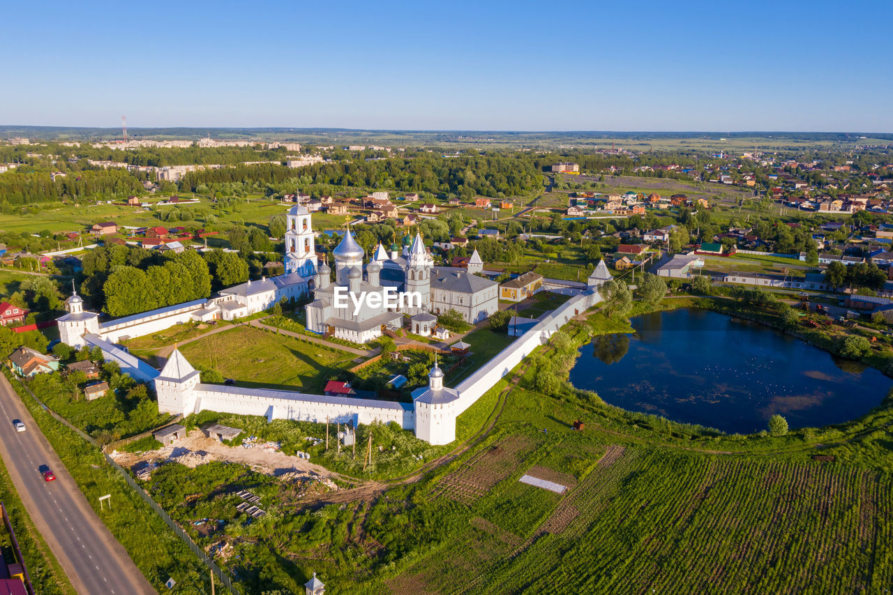 Nikitsky monastery, yaroslavl region, pereslavsky district, nikitskaya sloboda on a summer day, 