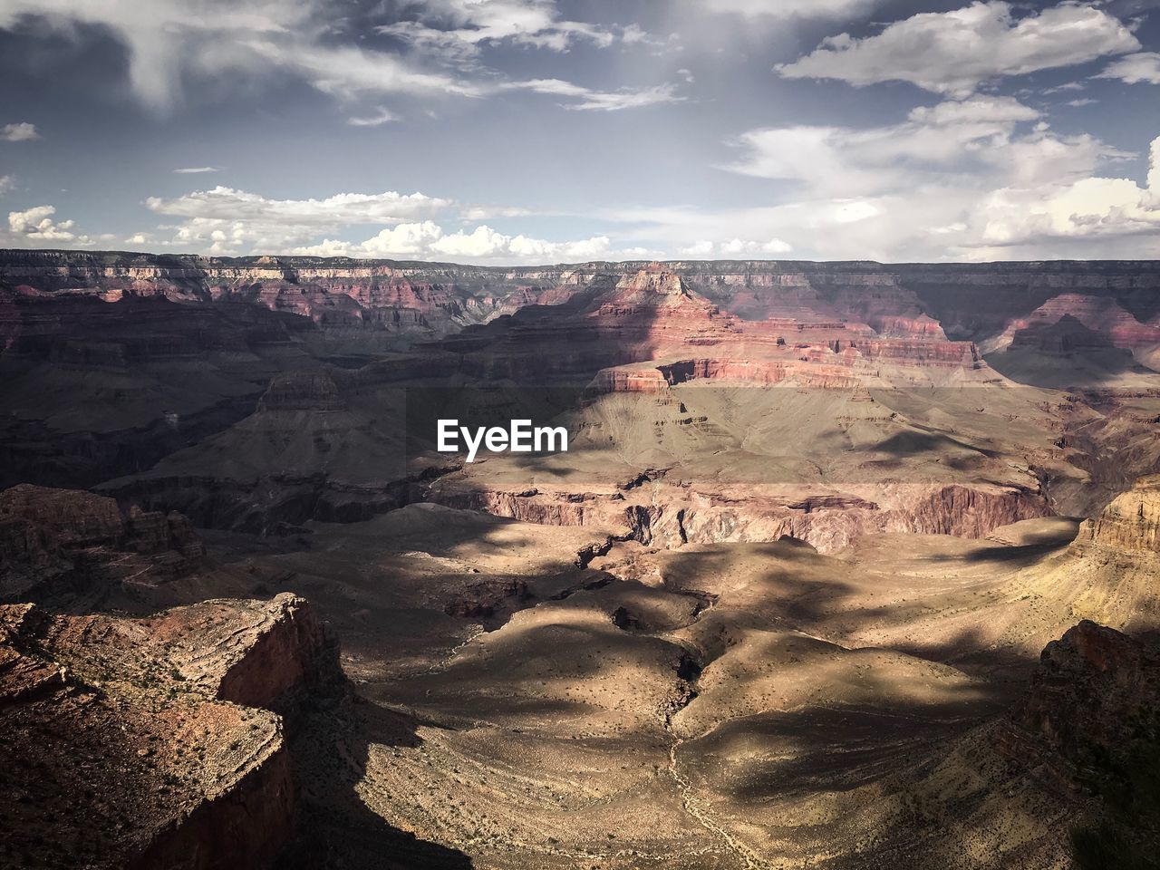 Panoramic view of landscape against cloudy sky