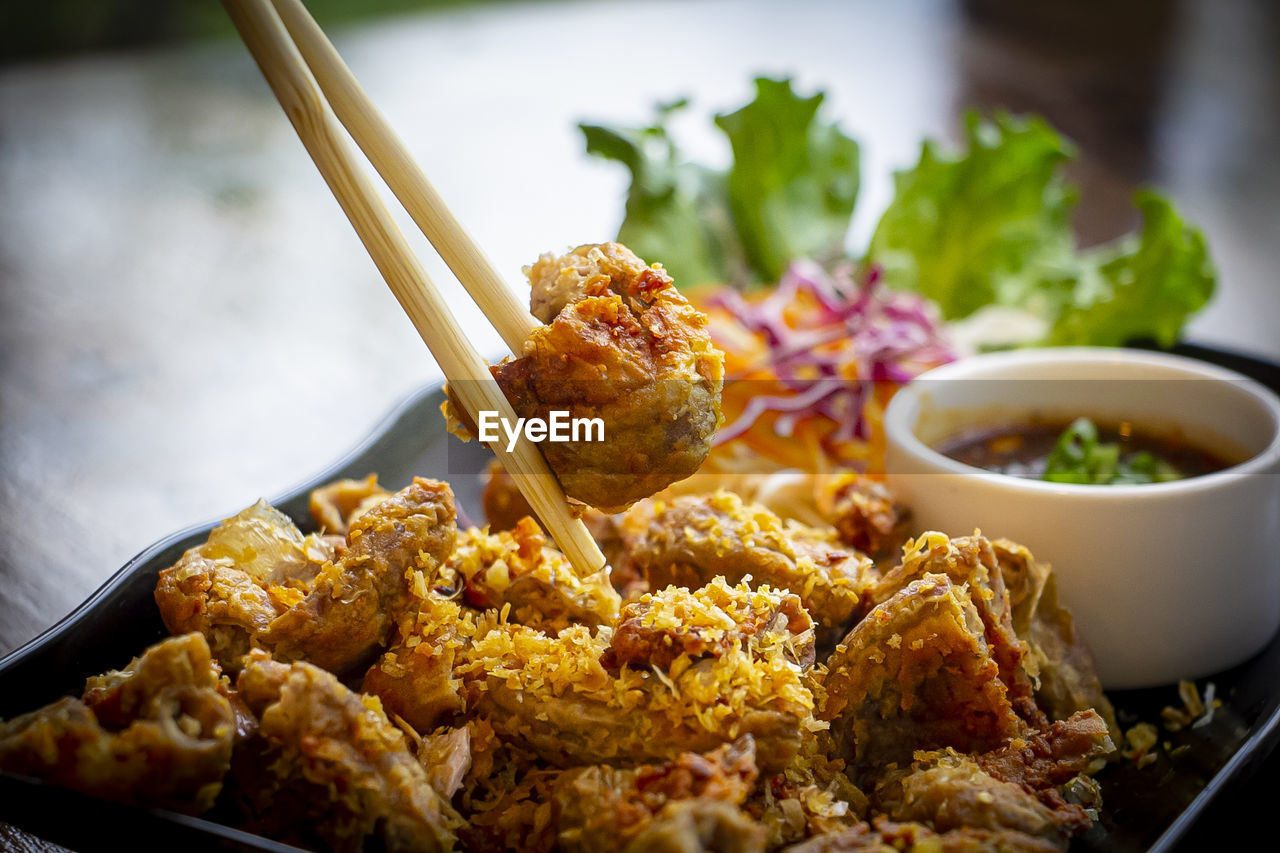 Close-up of food in plate