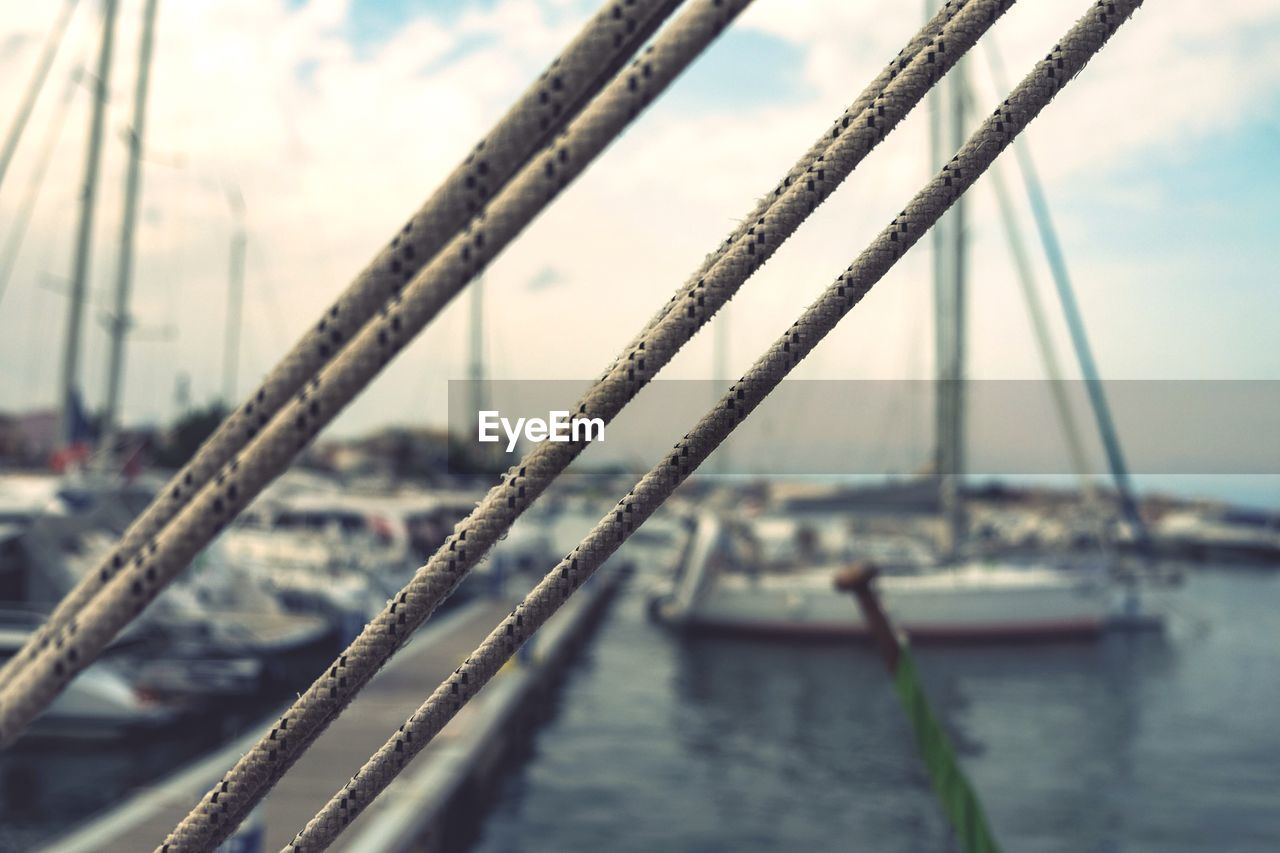 CLOSE-UP OF BRIDGE AGAINST SKY