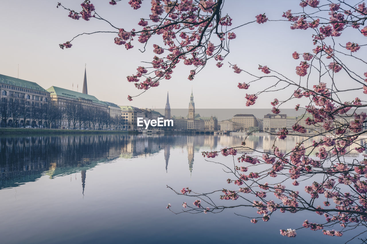 Germany, hamburg, inner alster lake in spring