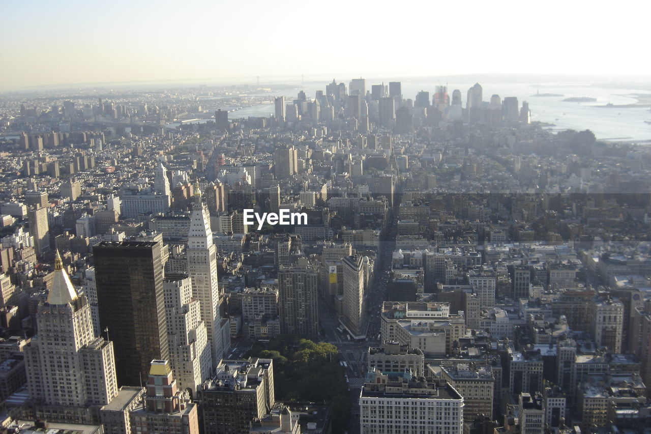 Aerial view of buildings in city