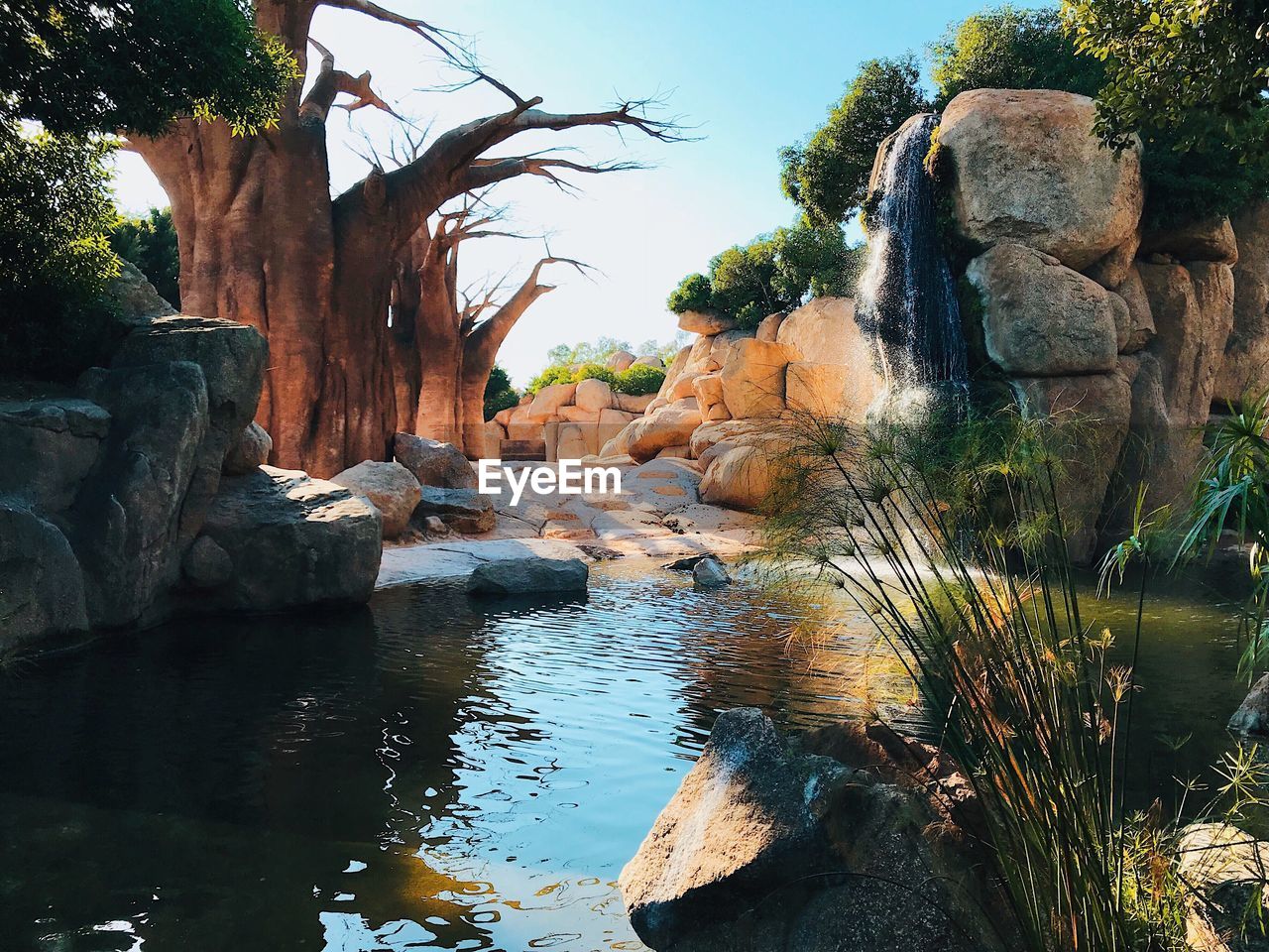 ROCK FORMATIONS BY LAKE