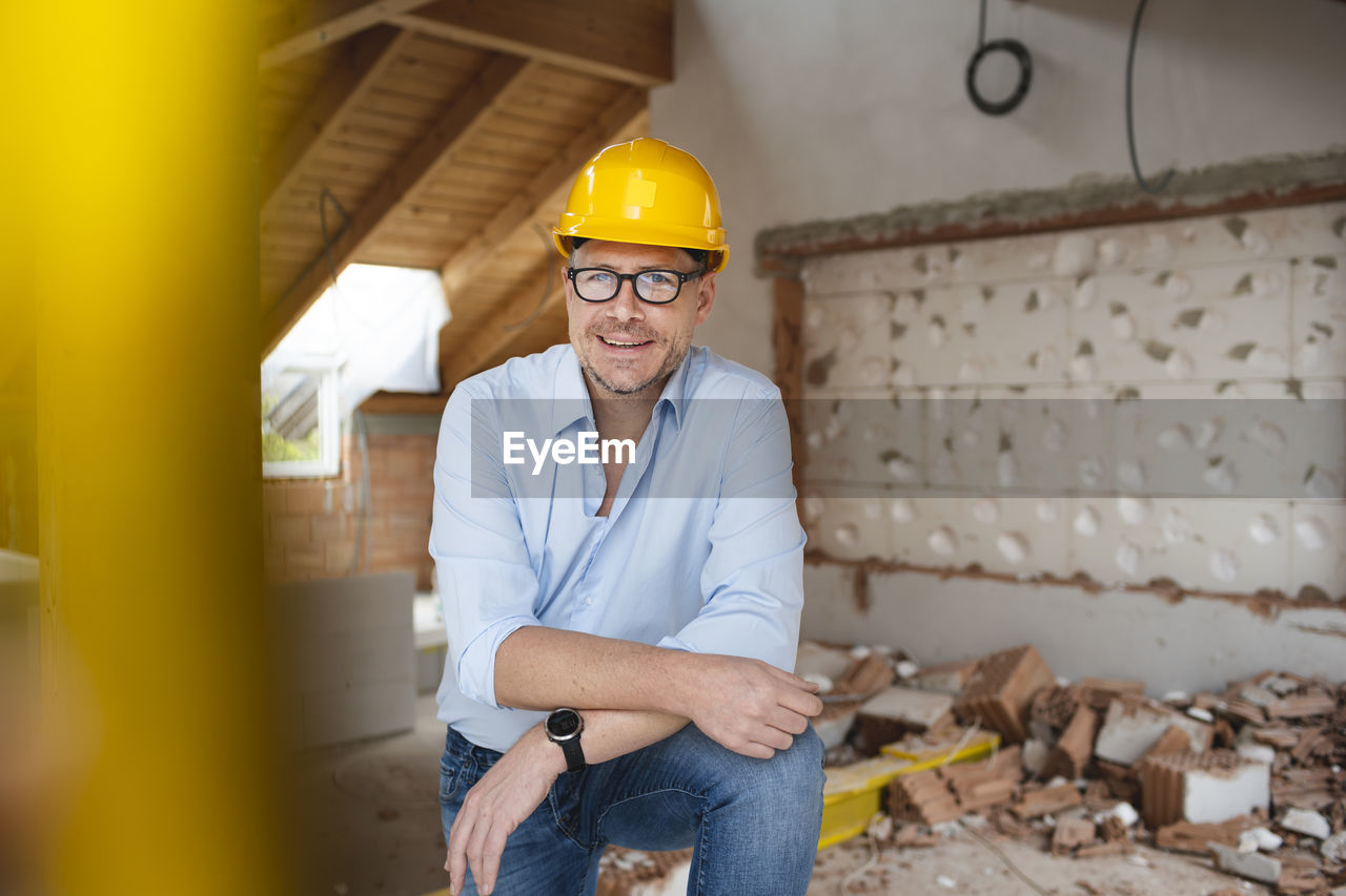 Man working at construction site