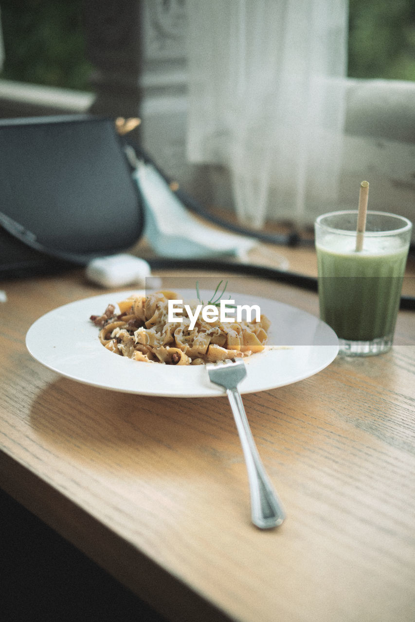 Close-up of food on table