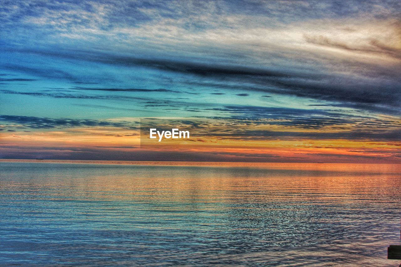 SCENIC VIEW OF DRAMATIC SKY OVER SEA