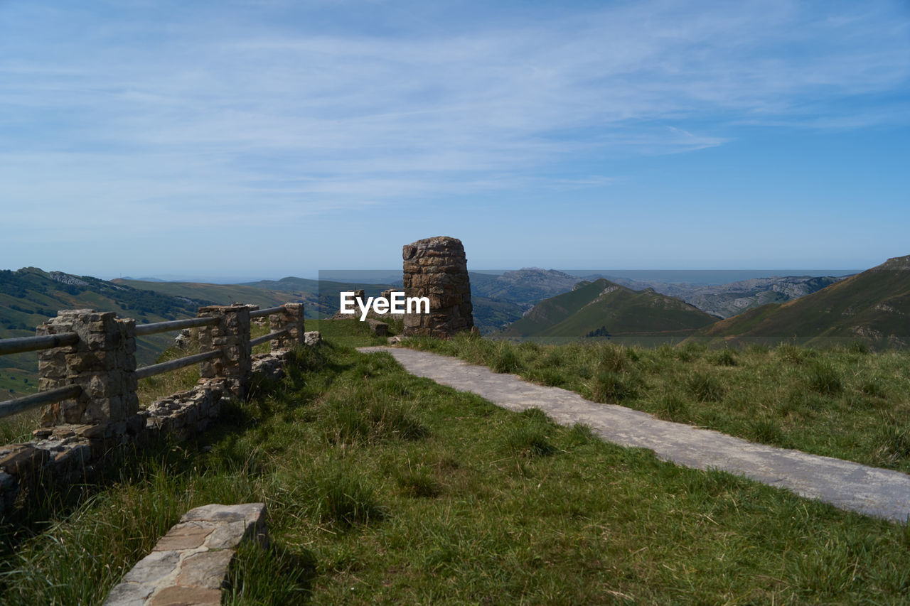 Green mountains in cantabria