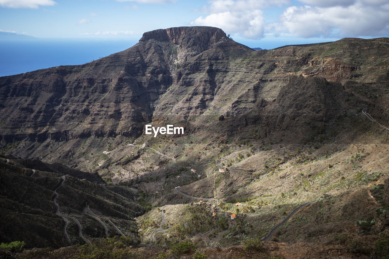 Barranco de erques ravine on la gomera island